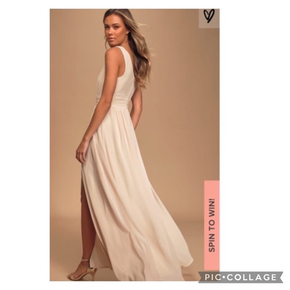 Lulus Thoughts of Hue Gardenia Surplice Maxi Dress - Picture 16 of 16